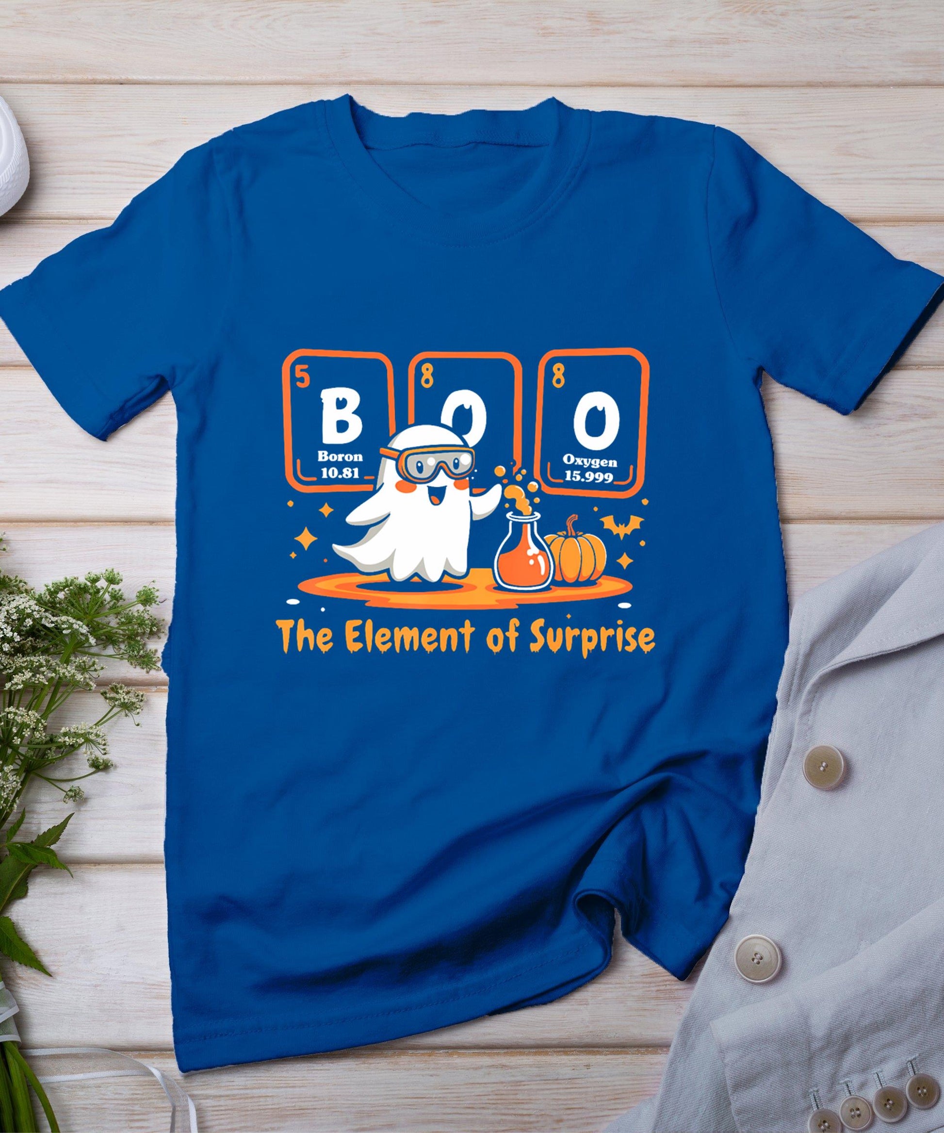 Chemistry Boo The Element Of Surprise Cute Chemist Halloween T-Shirt