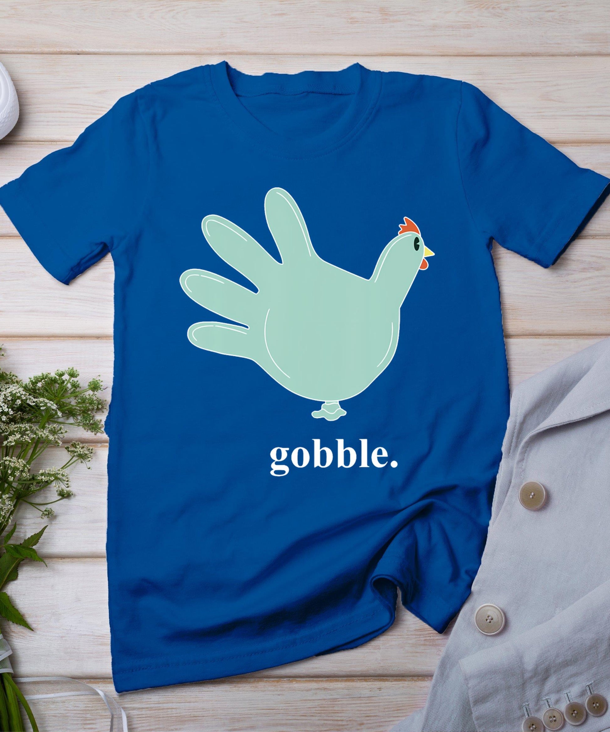 Turkey Glove Gobble Thanksgiving Thankful Nurse T-Shirt