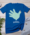 Turkey Glove Gobble Thanksgiving Thankful Nurse T-Shirt