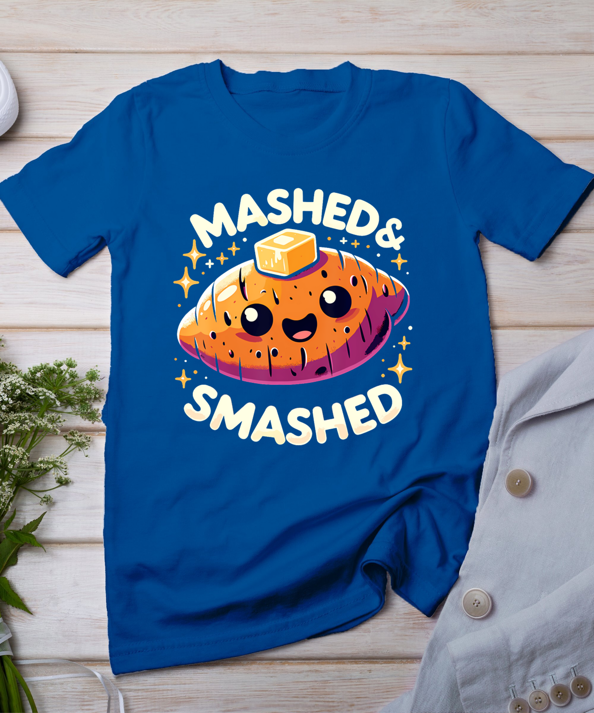 Thanksgiving Mashed  Smashed Funny Sweet Potato T-Shirt