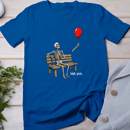 Skeleton Lost Balloon Well Shit Funny Saying Quote Men Women T-Shirt