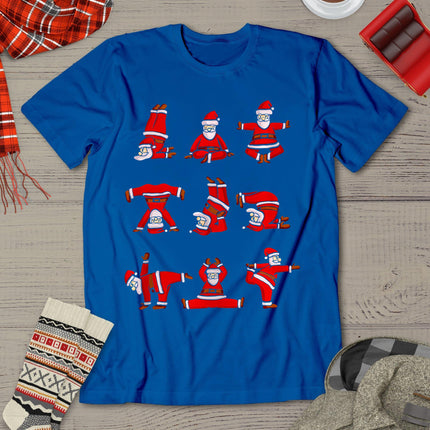 Santa's Yoga Positions Funny Christmas T-Shirt