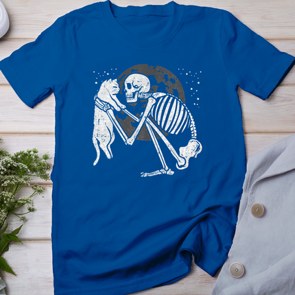 Skeleton Cat Skull Kitty Cute Goth Halloween Men Women Kids T-Shirt