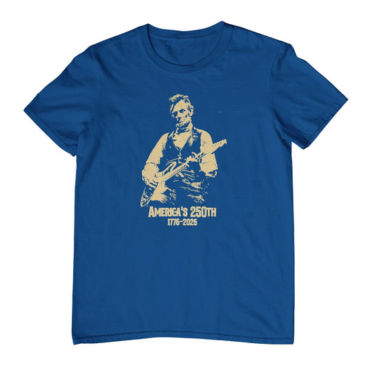 Abraham Lincoln Playing Guitar 4th July 250th Anniversary T-Shirt