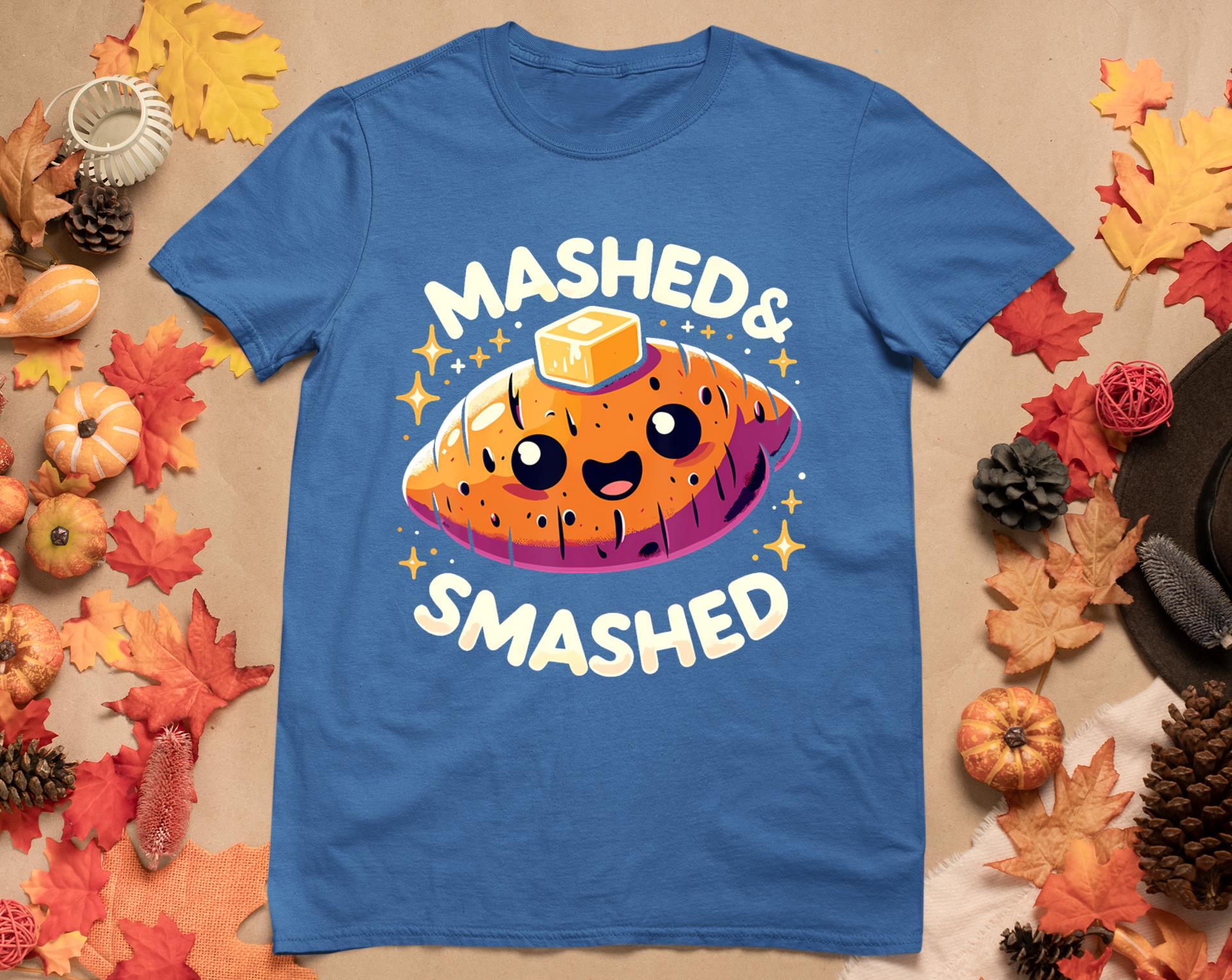 Thanksgiving Mashed  Smashed Funny Sweet Potato T-Shirt