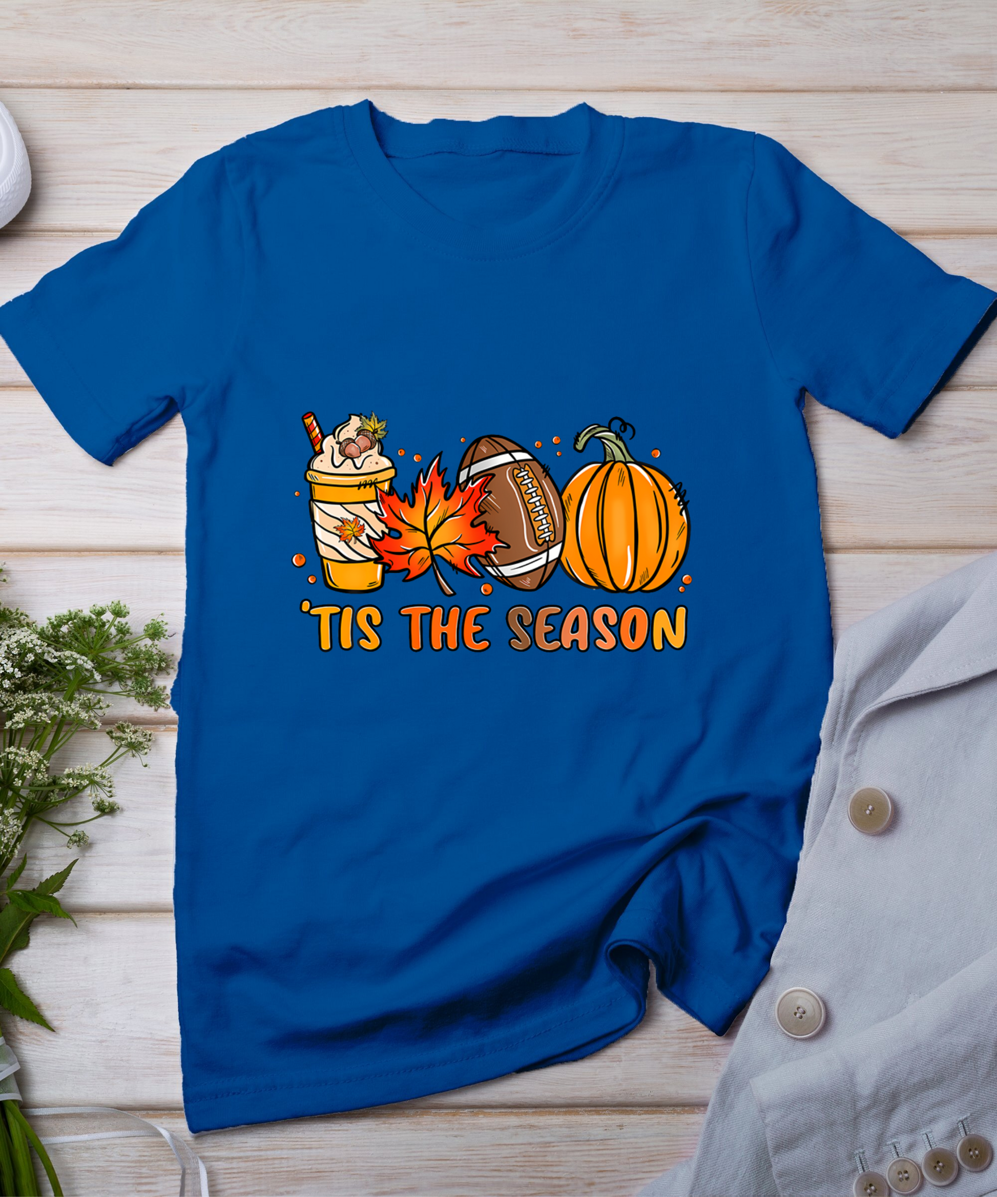 Turkey Football Outfit Kids Adults Mens Boys Thanksgiving T-Shirt