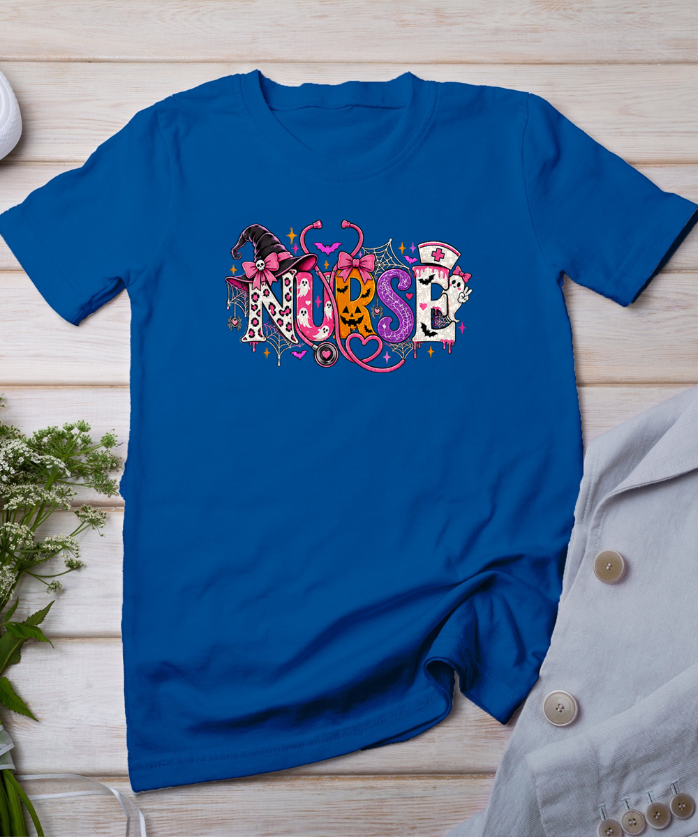 Halloween Nurse Spooky Costume Nursing Stethoscope Nurse T-Shirt