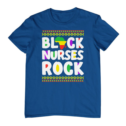 African American Black Nurse Rock Juneteenth T-Shirt