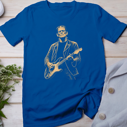 Vintage Frankenstein Playing Guitar Halloween Frankenstein T-Shirt