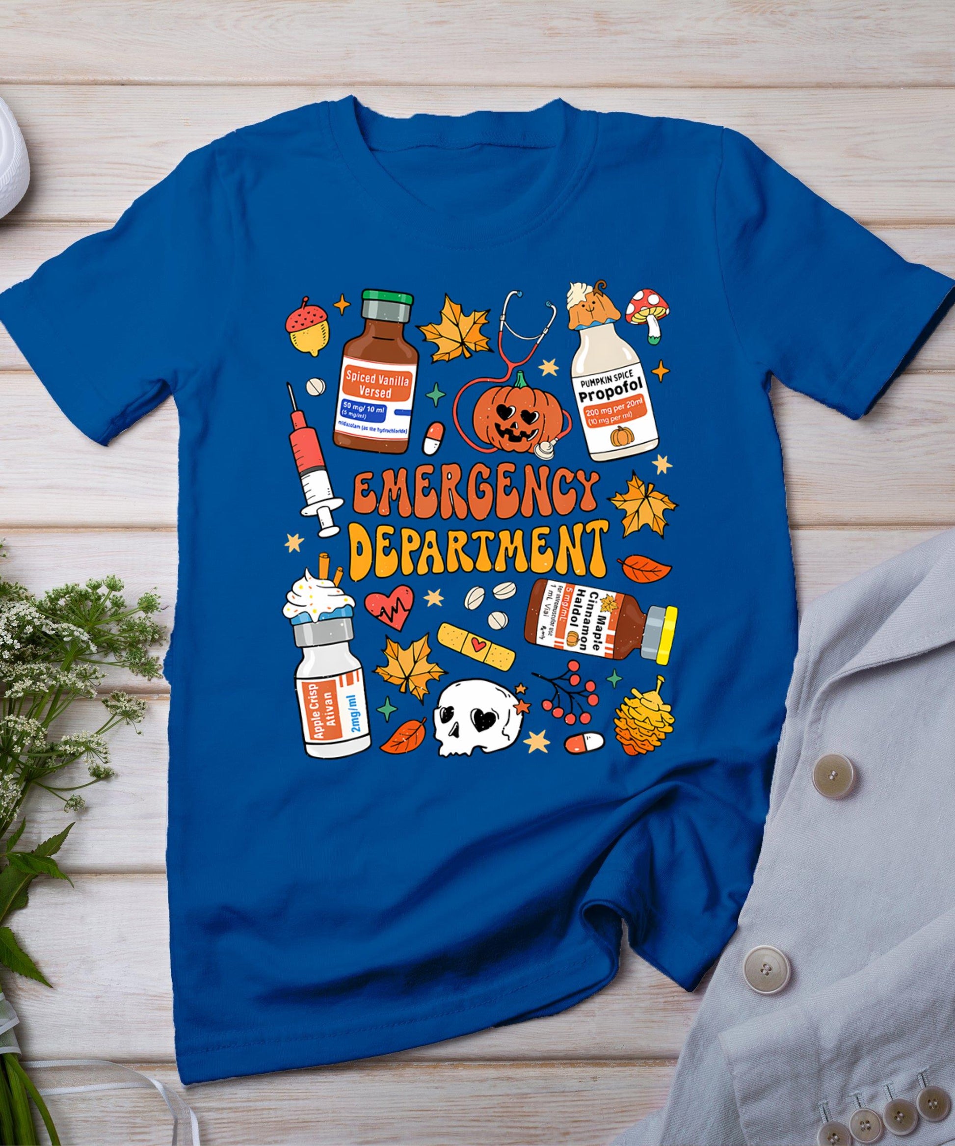 Emergency Department Funny Er Nurse Halloween Spooky Season T-Shirt