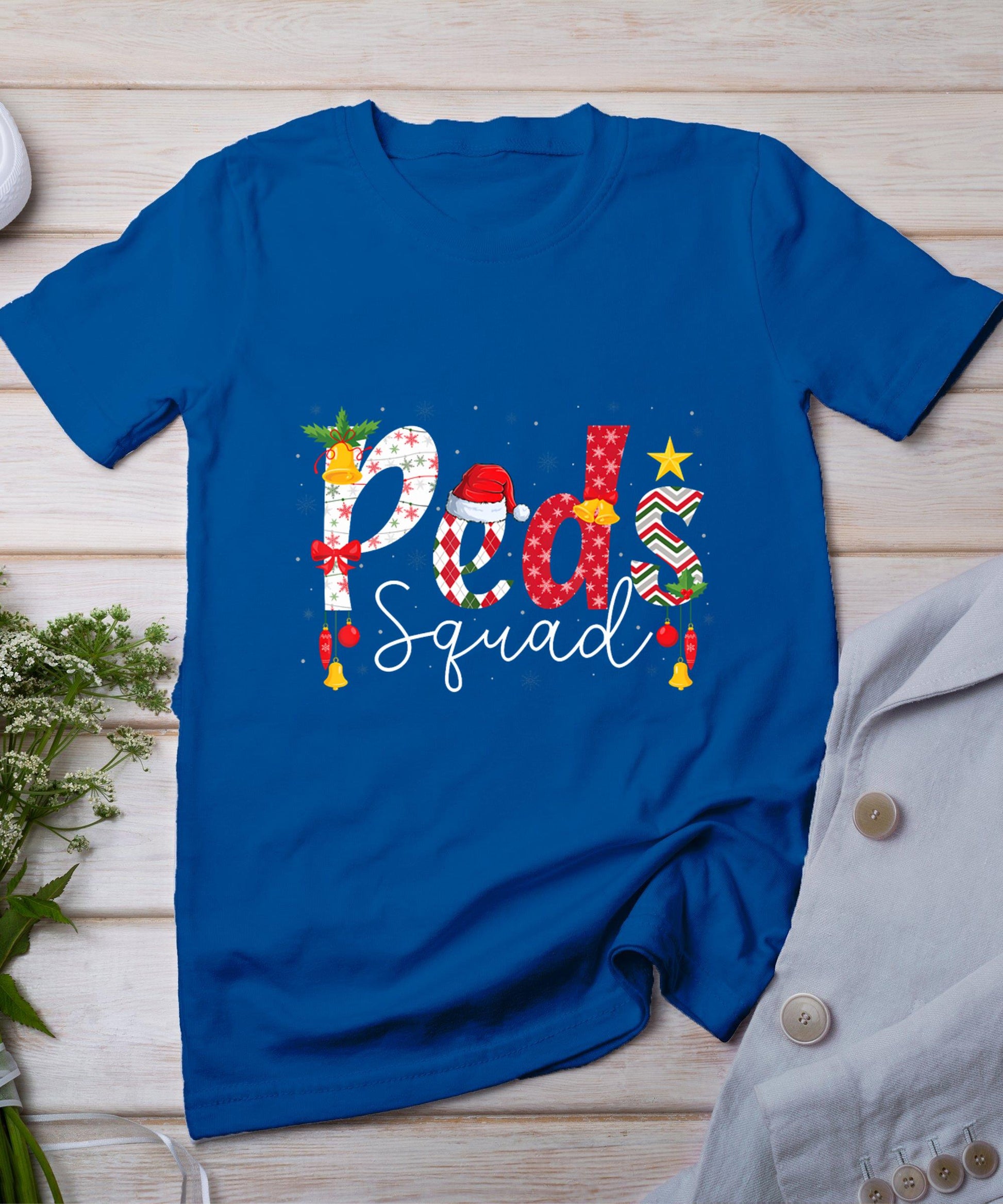 Peds Squad Pediatric Nursing Funny Pediatric Nurse Christmas T-Shirt