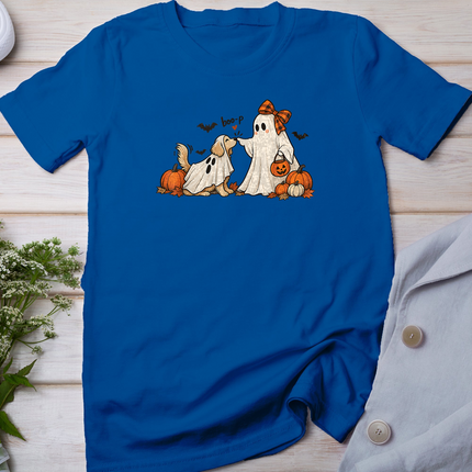 Boo-P Ghost Dog Cute Halloween Retro Spooky Dog Lover T-Shirt