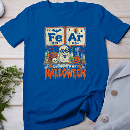 Elements of Halloween Fear Periodically Ghost Chemistry Pun T-Shirt