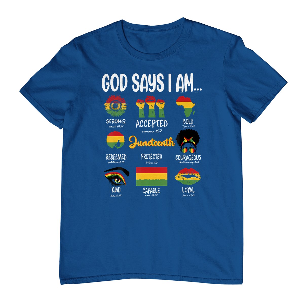 Juneteenth God Says I Am Celebrating Black Freedom 1865 T-Shirt