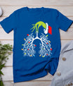 Christmas Nurse Lung Xmas Lights Funny Pulmonologist Xmas T-Shirt