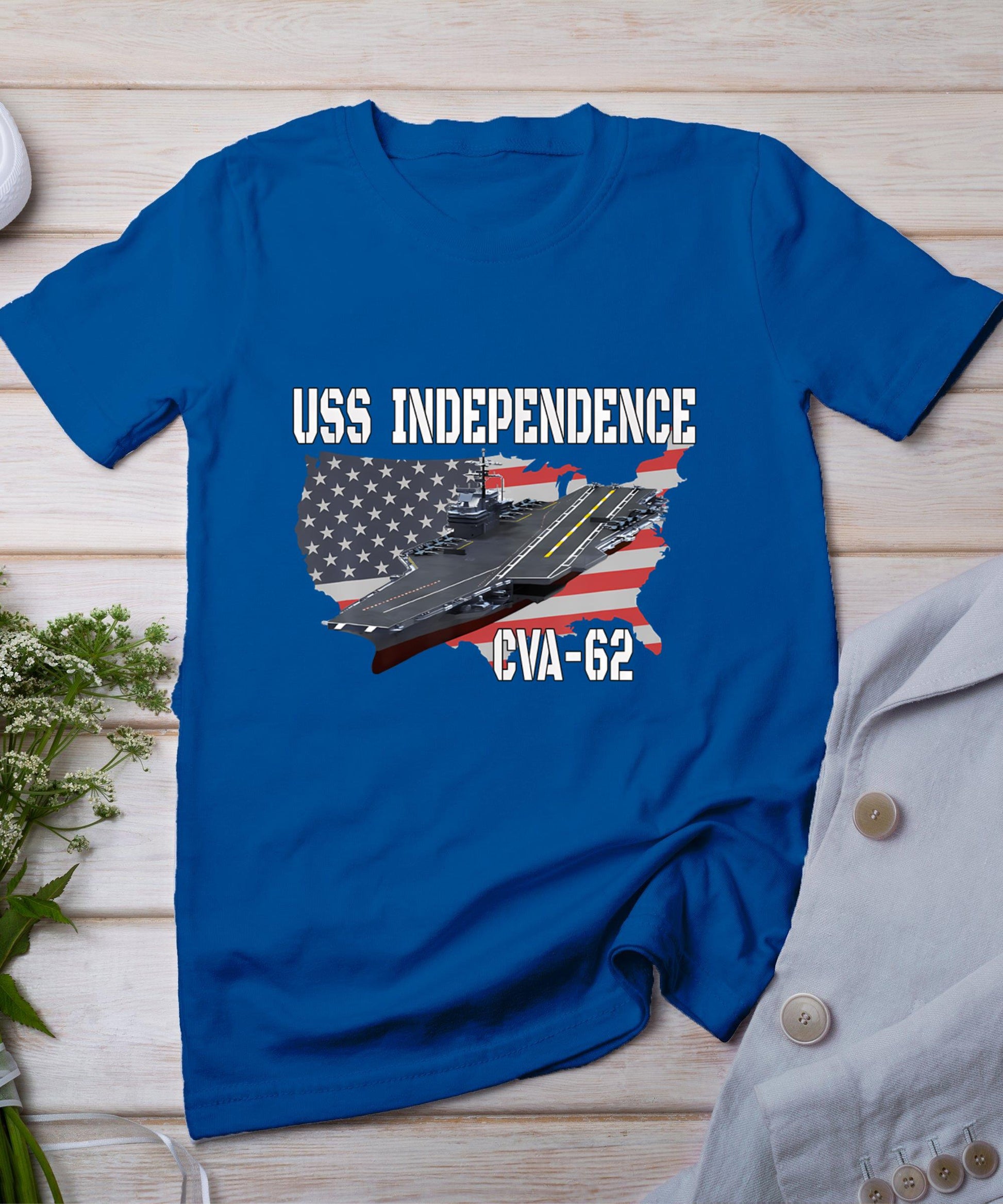 Uss Independence Cva-62 Aircraft Carrier Veterans Day T-Shirt