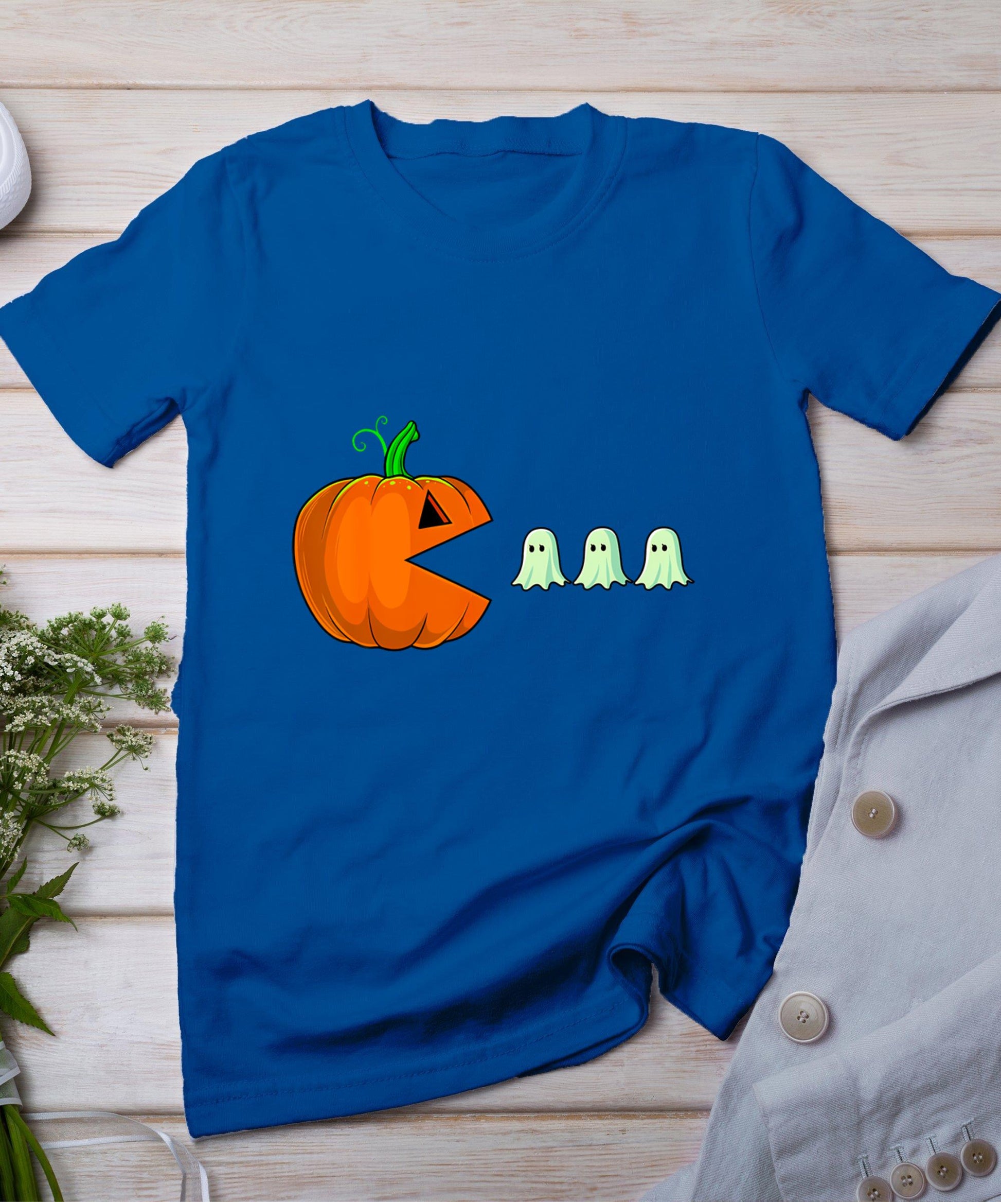 Halloween Pumpkin Funny Ghosts Boys Kids Women Men T-Shirt