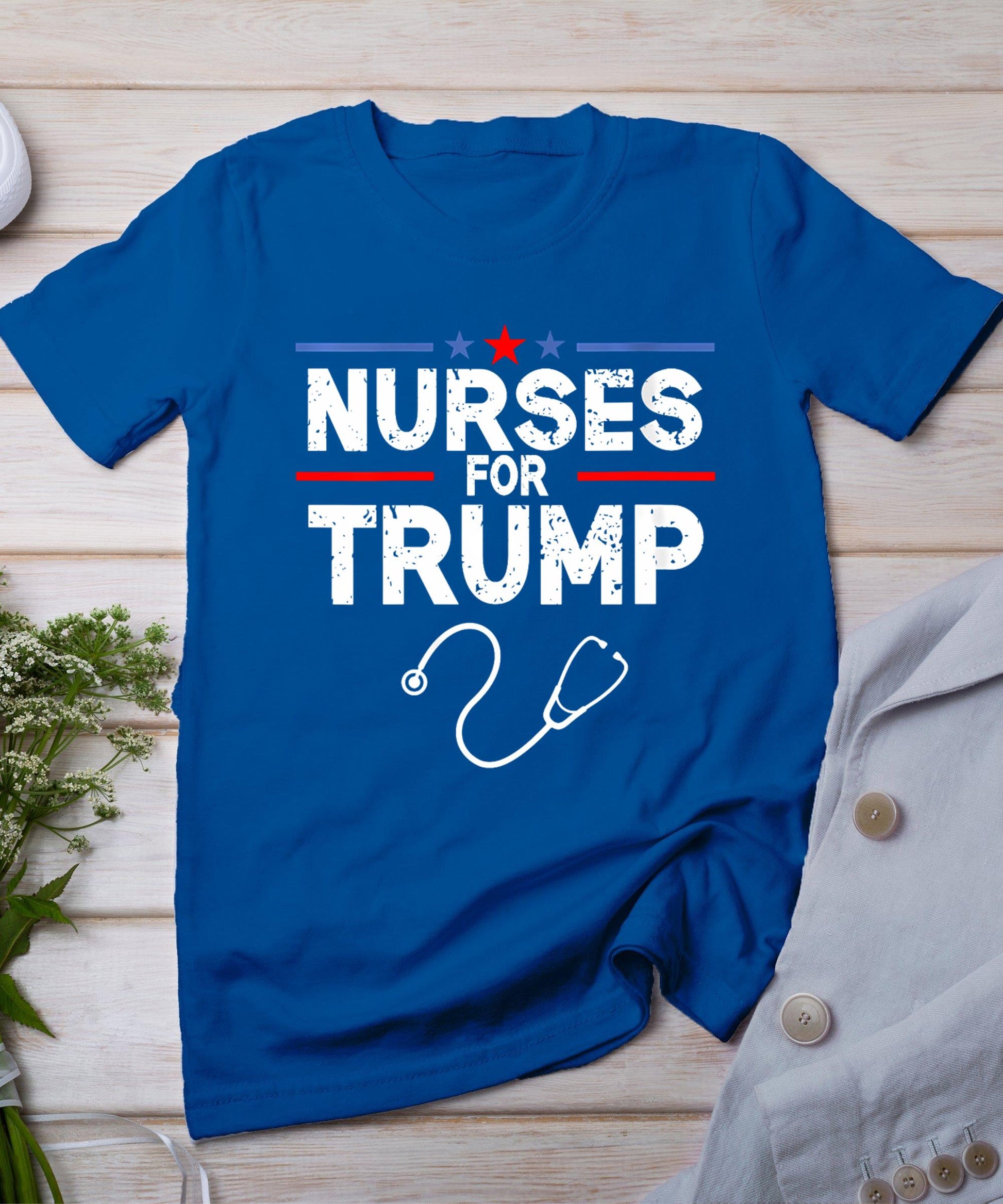 Nurses For Trump 2024 Tee Cute Pro Trump Usa Election 2024 T-Shirt