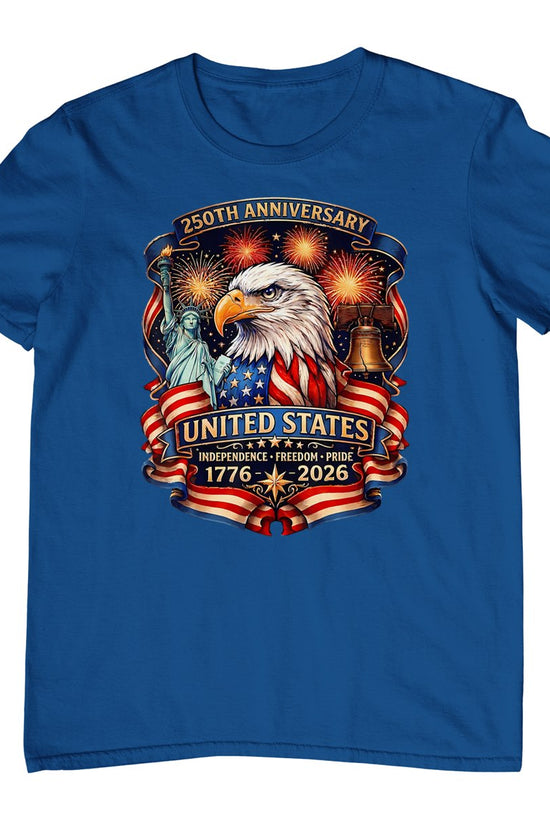 1776-2026 Eagle 250 Years Of Freedom Patriot American T-Shirt