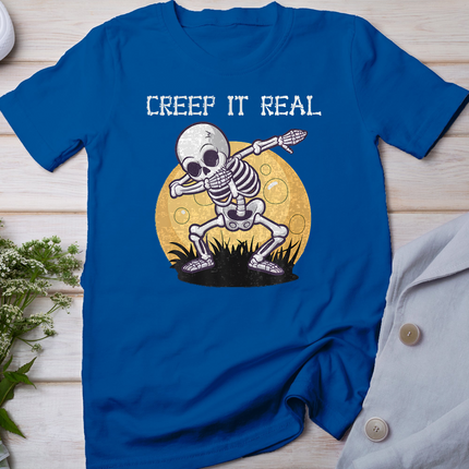 Creep It Real Dabbing Skeleton Dance Halloween T-Shirt