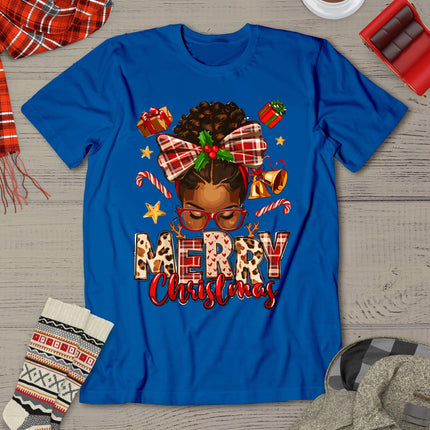 African American Christmas African Black Xmas Mom Women T-Shirt