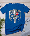 Skeleton Rib Cage Heart Xray Halloween Easy Costume T-Shirt