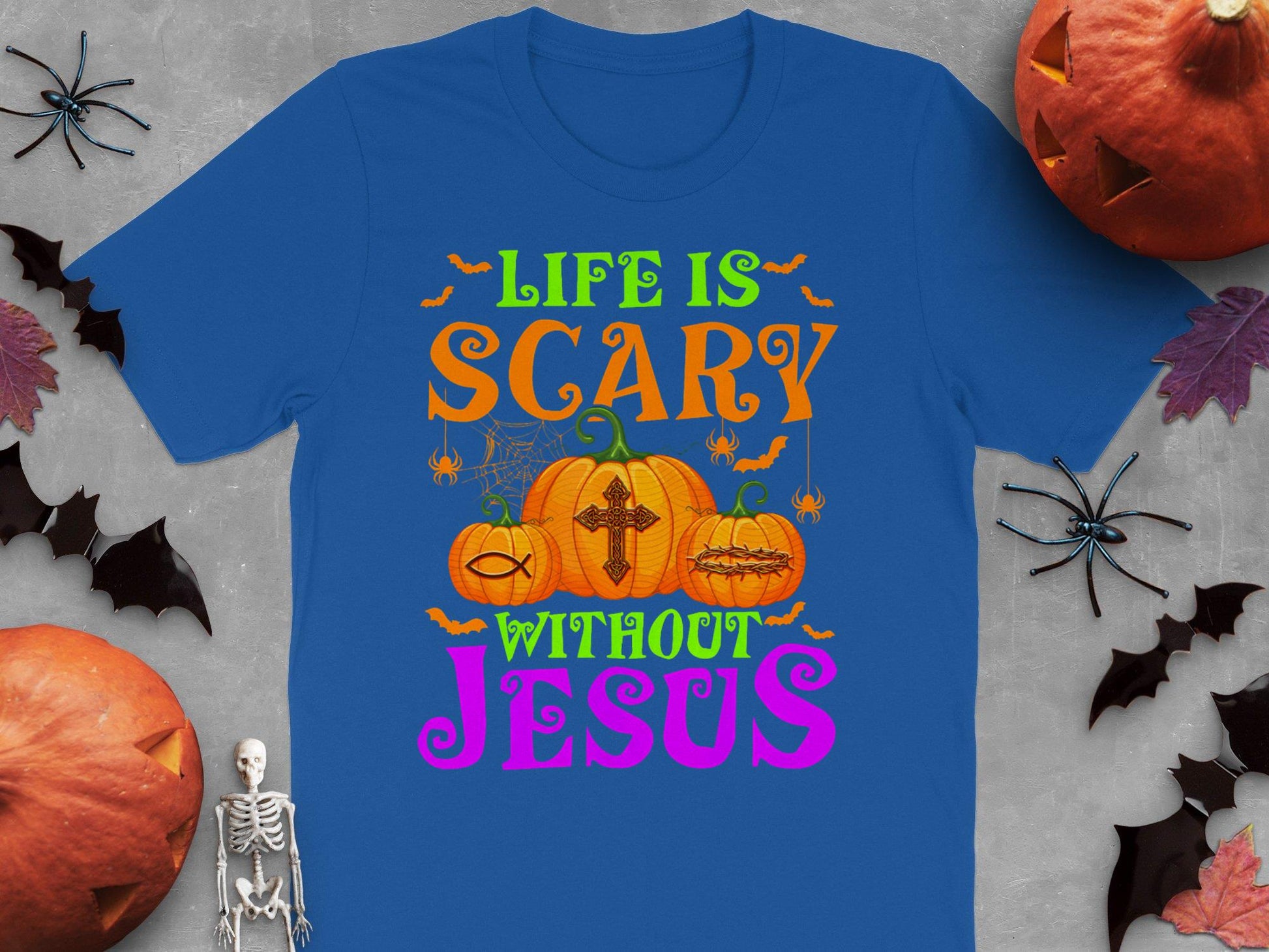 Life Is Scary Without Jesus Christian Halloween T-Shirt