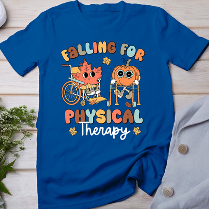 Falling For Physical Therapy Pt Pumpkin Fall Thanksgiving T-Shirt