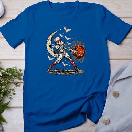 Baseball Skeleton Halloween Men Boys Baseball Halloween T-Shirt