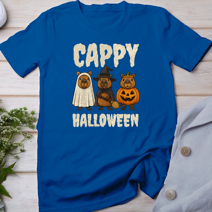 Cappy Halloween Funny Capybara Ghost Witch Pumpkin Spooky T-Shirt