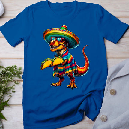 T-Rex Dinosaur Taco Lover Cinco De Mayo Sombrero Poncho T-Shirt