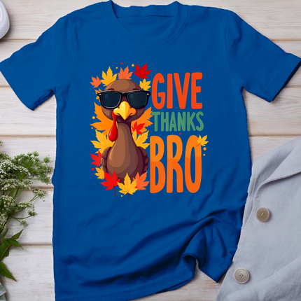 Give Thanks Bro Cute Turkey Toddler Thankful Thanksgiving T-Shirt