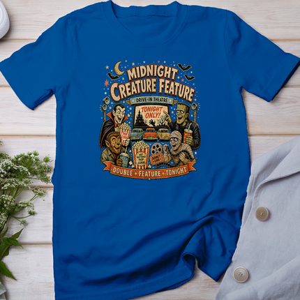 Retro 90s Vampire Frankenstein Midnight Creature Feature T-Shirt