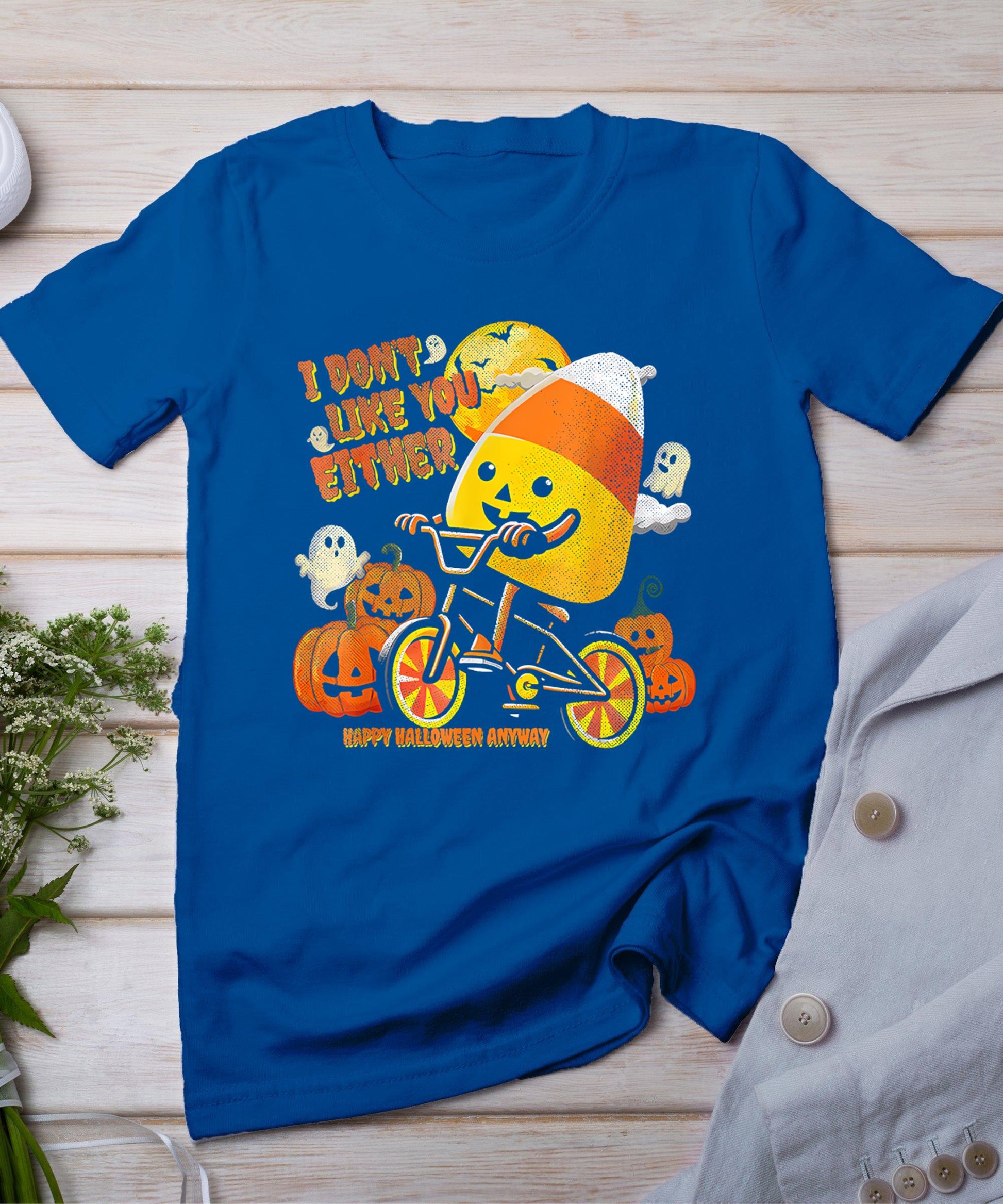 Halloween Costume Team Candy Corn I Don't Like You Either T-Shirt