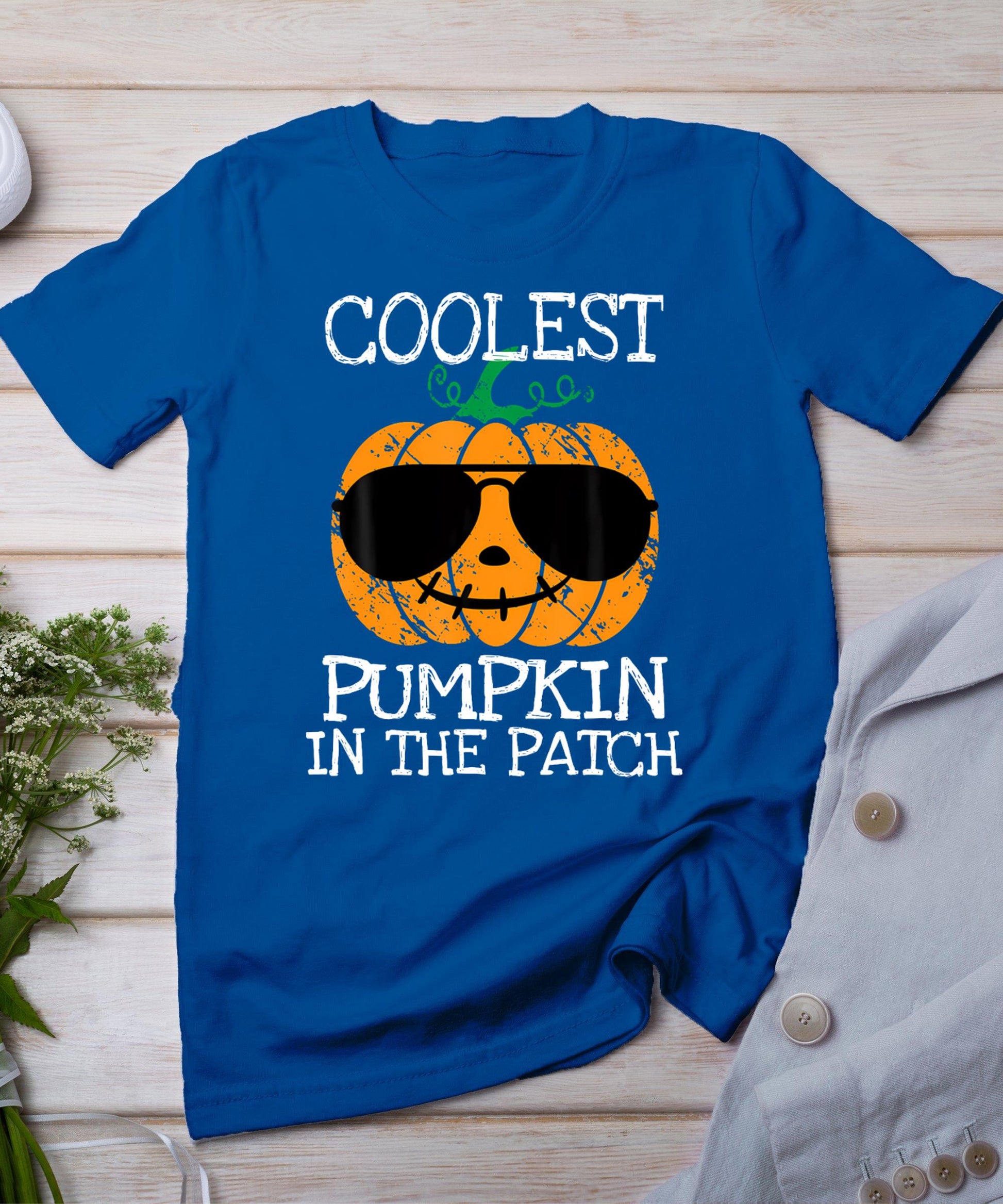 Kids Coolest Pumpkin In The Patch Halloween Boys Girls Teens T-Shirt