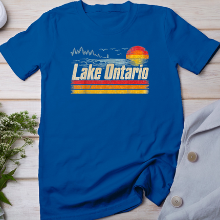 Retro Sunset Great Lakes Lake Ontario T-Shirt