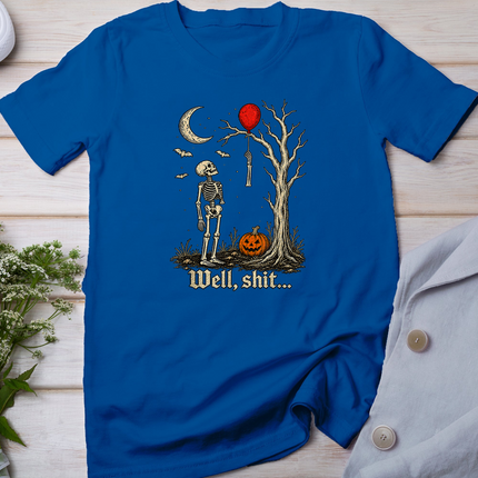 Skeleton Lost Balloon Well Shit Funny Saying Quote Men Women T-Shirt