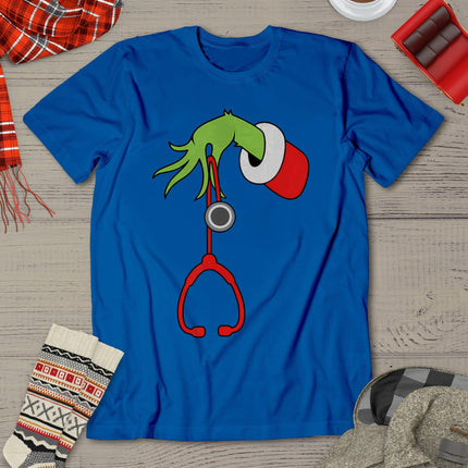 Nurse Christmas Stethoscope Nurses Xmas Pajamas Pjs Women T-Shirt
