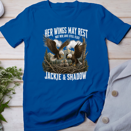 Jackie Shadow Bald Eagle Family Memorial Tribute T-Shirt