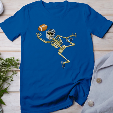 American Football Skeleton Halloween Men Boys Football Fan T-Shirt