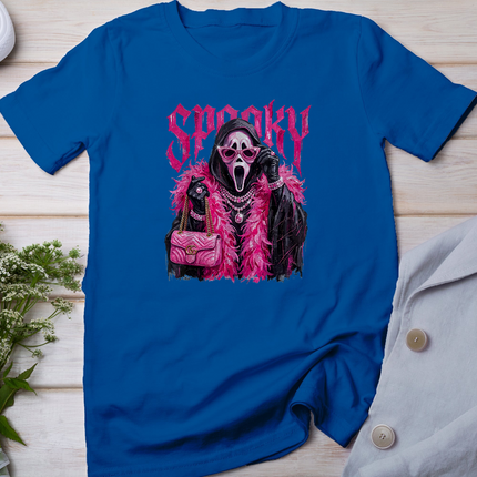 Funny Spooky Ghost Fashion Face Halloween Girly T-Shirt