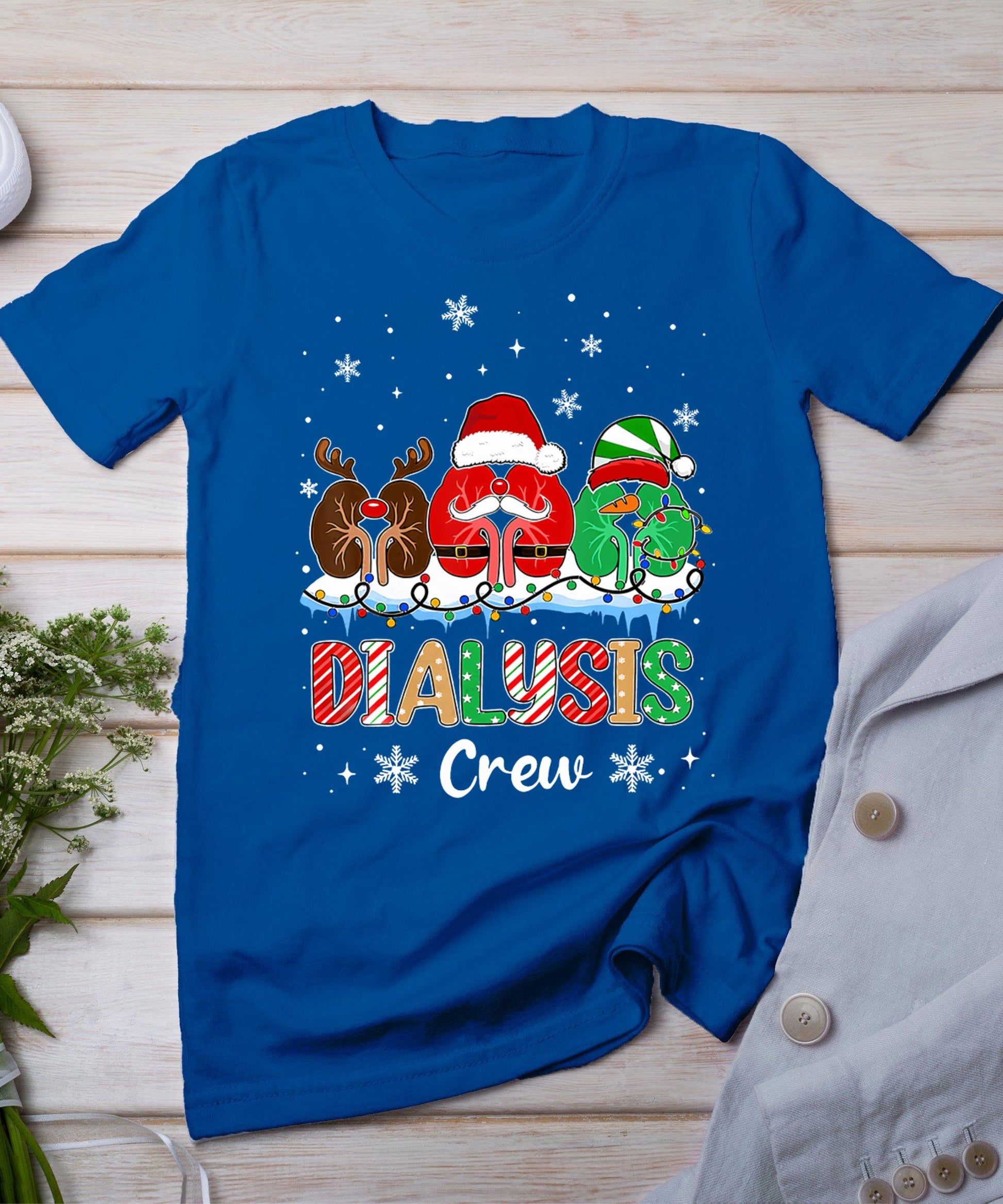 Dialysis Christmas Crew Dialysis Nurse Nephrology Technician T-Shirt