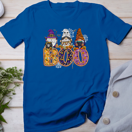 Funny Boo Witch Sipders Pumpkins Happy Halloween Gnome T-Shirt