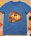 Fall Shirt Women Vintage Pumpkin Autumn Graphic Thanksgiving T-Shirt