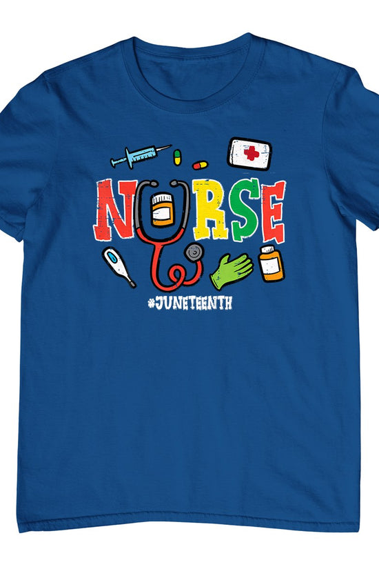 Juneteenth Nurse Black Freedom Day 1865 Scrub Top Women Men T-Shirt