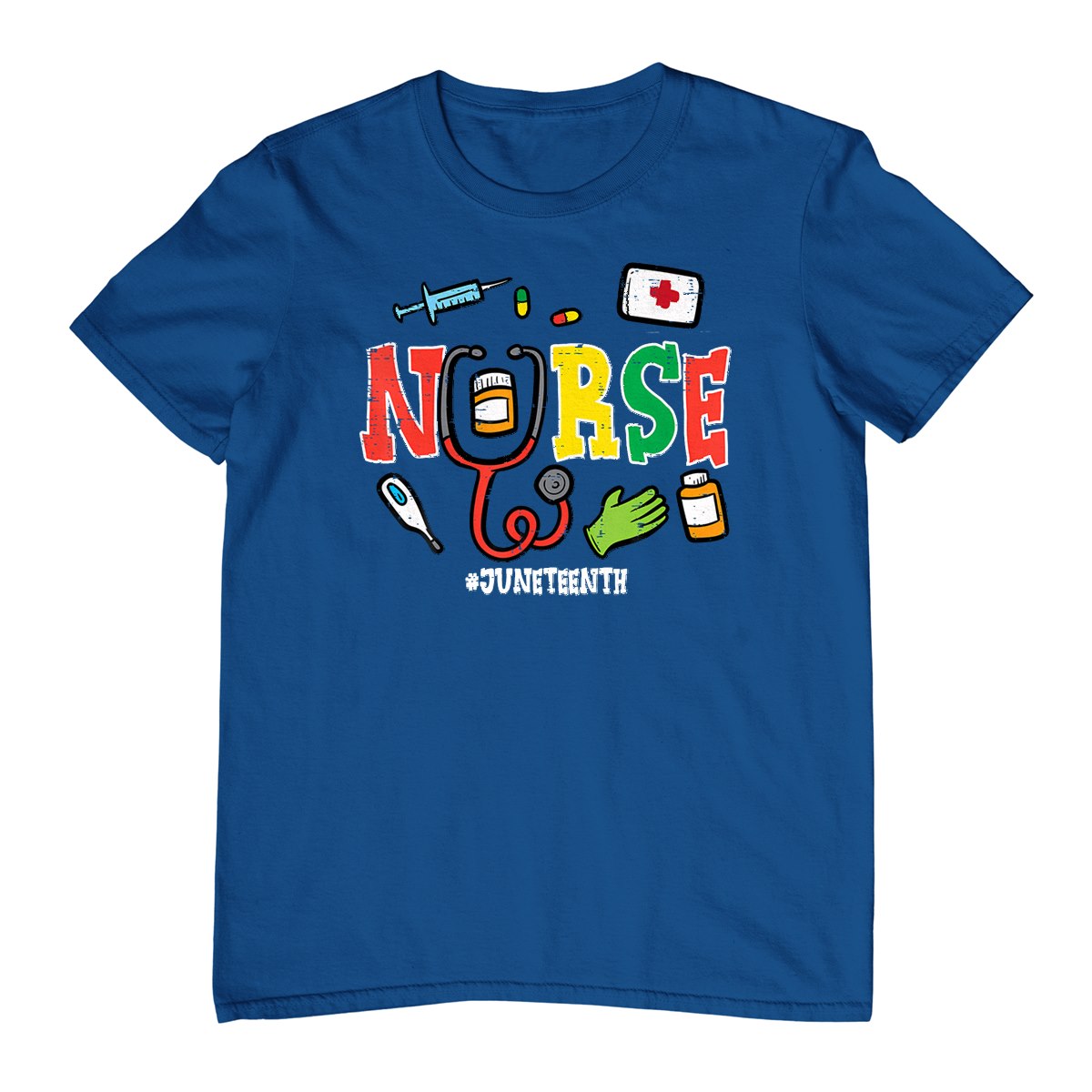 Juneteenth Nurse Black Freedom Day 1865 Scrub Top Women Men T-Shirt