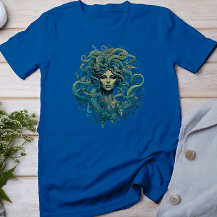 Medusa Greek Mythology Ancient Dark Retro Design Halloween T-Shirt