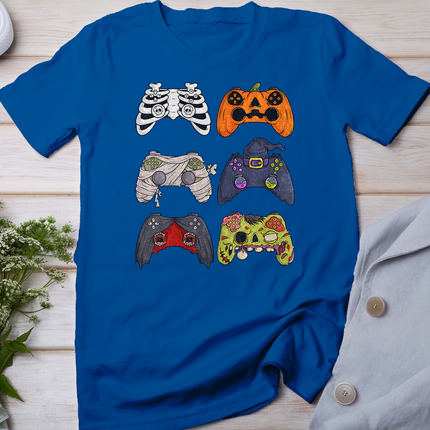 Halloween Skeleton Zombie Gaming Controllers Mummy Boys Kids T-Shirt
