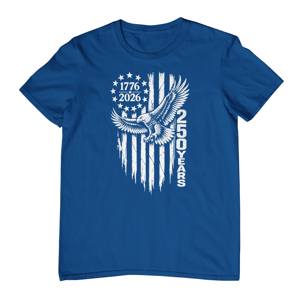 1776 2026 250 Years Patriotic Eagle American Flag T-Shirt