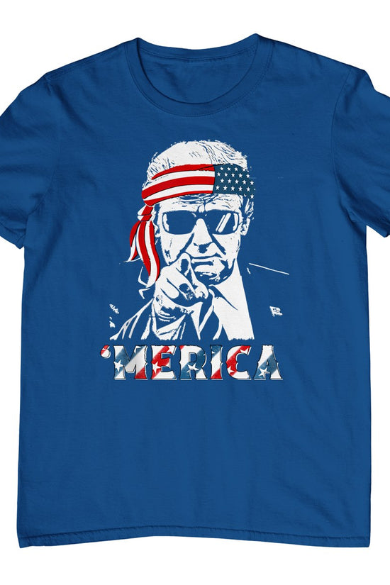'Merica Trump Happy 4th Of July Trump American Flag T-Shirt
